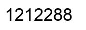 Number 1212288 black image