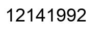Number 12141992 black image