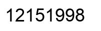 Número 12151998 imagen negro