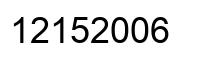 Number 12152006 black image