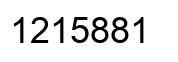 Number 1215881 black image