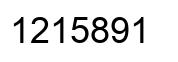 Number 1215891 black image