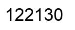 Number 122130 black image