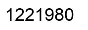 Number 1221980 black image