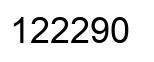 Number 122290 black image