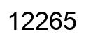 Number 12265 black image