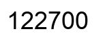 Number 122700 black image