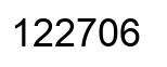Number 122706 black image