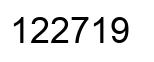 Number 122719 black image