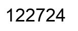 Número 122724 imagen negro