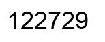 Número 122729 imagen negro