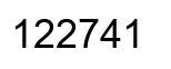 Number 122741 black image