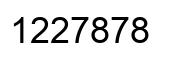 Number 1227878 black image
