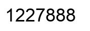 Number 1227888 black image