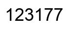 Number 123177 black image