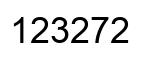 Number 123272 black image