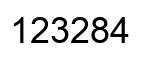 Number 123284 black image