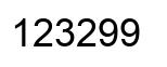 Número 123299 imagen negro