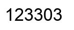 Número 123303 imagen negro