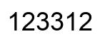 Number 123312 black image