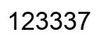 Number 123337 black image