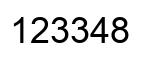 Number 123348 black image