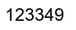 Number 123349 black image