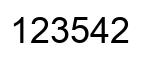 Número 123542 imagen negro