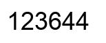 Número 123644 imagen negro