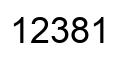 Number 12381 black image
