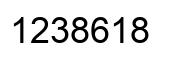 Number 1238618 black image