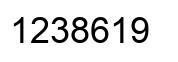 Number 1238619 black image