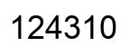 Number 124310 black image