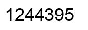 Number 1244395 black image