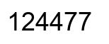 Number 124477 black image