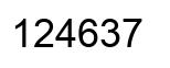 Number 124637 black image