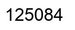 Number 125084 black image
