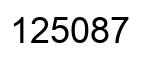 Number 125087 black image