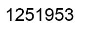 Number 1251953 black image