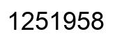 Number 1251958 black image