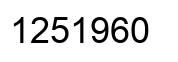 Number 1251960 black image