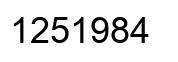 Número 1251984 imagen negro