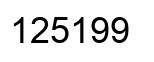 Number 125199 black image