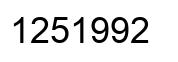Number 1251992 black image