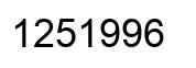 Número 1251996 imagen negro