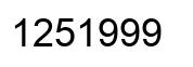 Número 1251999 imagen negro