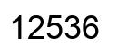 Number 12536 black image