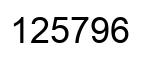 Number 125796 black image