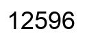 Number 12596 black image