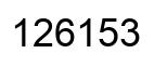 Number 126153 black image